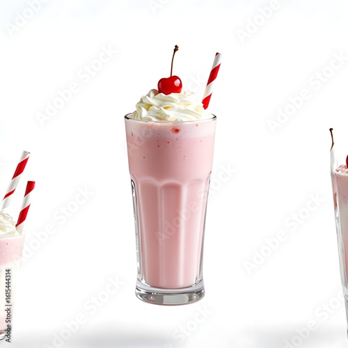 ice cream with strawberry