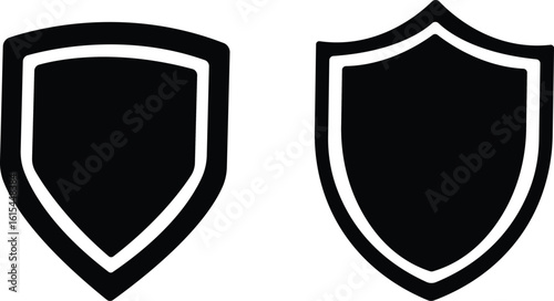 protect shield icon set.Military, Ornate, Armour, Emblem, Protection, Security, Guard.Shield badge quality symbol isolated on transparent background. Design elements for safety and protection.
