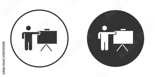 User chalkboard icon for website design, logo for web and apps.