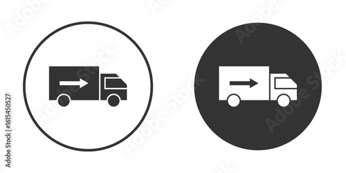 Truck arrow icon for website design, logo for web and apps.