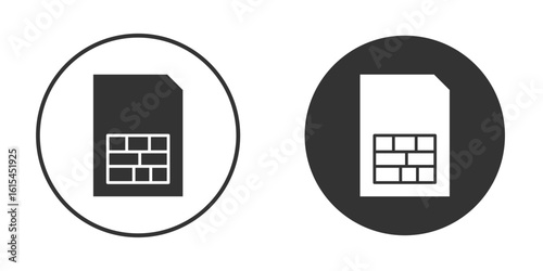 Sim card icon for website design, logo for web and apps.