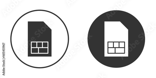 Sim card icon for website design, logo for web and apps.