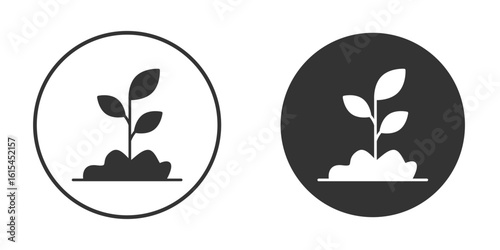 Seedling icon for website design, logo for web and apps.