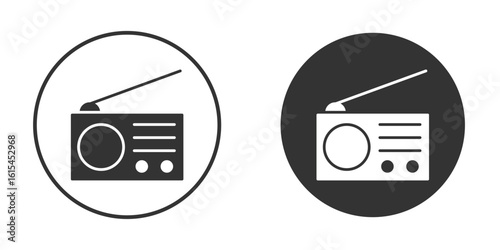 Radio icon for website design, logo for web and apps.