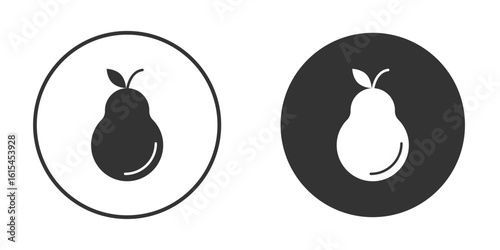 Pear icon for website design, logo for web and apps.