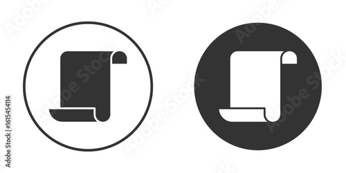 Paper Scroll icon for website design, logo for web and apps.