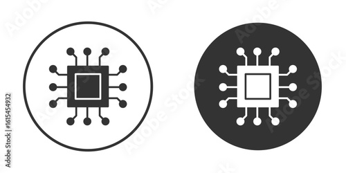 Papier peint Microchip icon for website design, logo for web and apps.