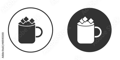 Marshmallows Mug icon for website design, logo for web and apps.