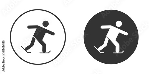 Ice skate icon for website design, logo for web and apps.
