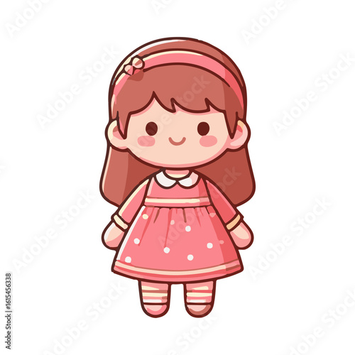 cute little girl character illustration design