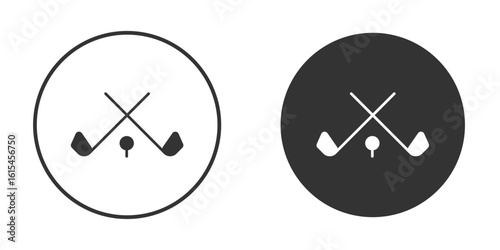 Golf club icon for website design, logo for web and apps.