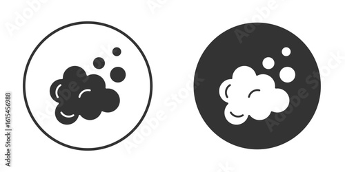 Foam icon for website design, logo for web and apps.