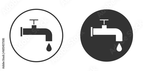 Faucet drip icon for website design, logo for web and apps.