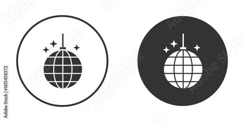Disco ball icon for website design, logo for web and apps.