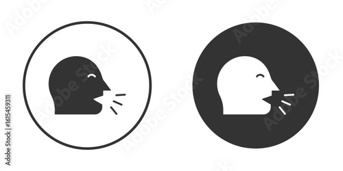 Cough icon for website design, logo for web and apps.