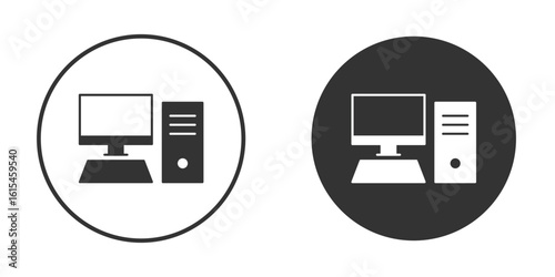 Computer icon for website design, logo for web and apps.
