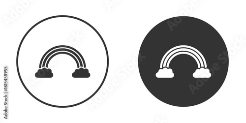 Cloud rainbow icon for website design, logo for web and apps.