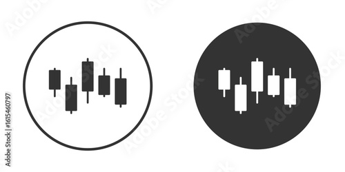 Chart candlestick icon for website design, logo for web and apps.