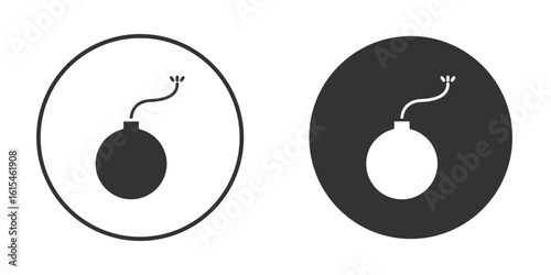 Bomb icon for website design, logo for web and apps.