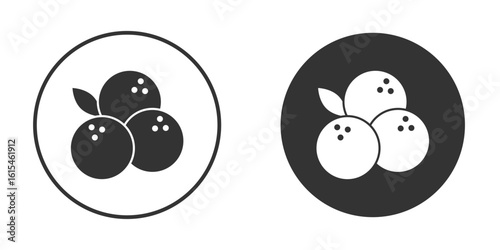 Blueberries icon for website design, logo for web and apps.