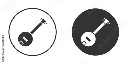Banjo icon for website design, logo for web and apps.