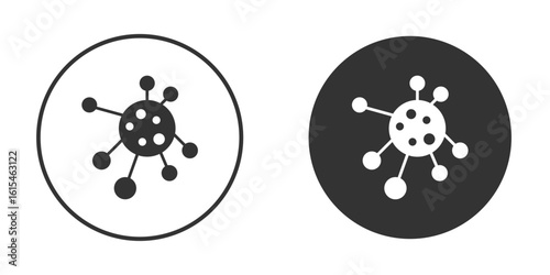 Bacteria icon for website design, logo for web and apps.