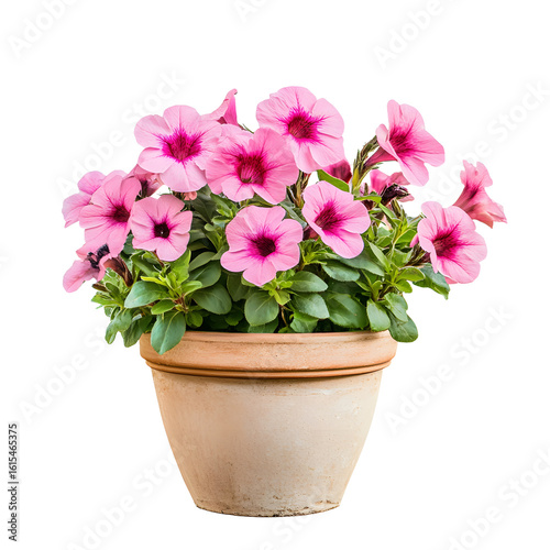 Wallpaper Mural Vibrant Pink Blooming Flowers in Pot - Natural Botanical Home Decor Torontodigital.ca