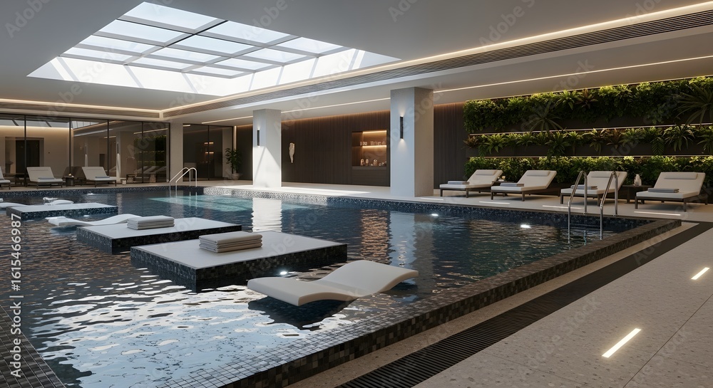 Fototapeta premium Luxury Spa Pool Interior Design