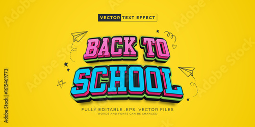 Back to School Text Style Effect