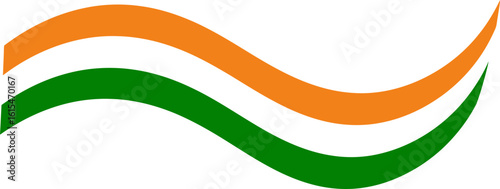 Indian Flag Design with Wavy Stripes
