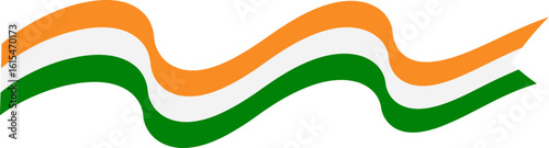 Indian Flag Design with Wavy Stripes