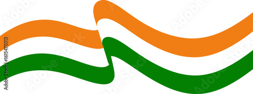 Indian Flag Design with Wavy Stripes