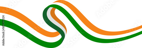 Indian Flag Design with Wavy Stripes