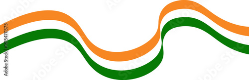 Indian Flag Design with Wavy Stripes