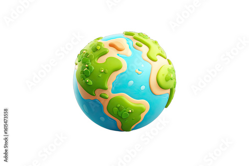 Fototapeta Naklejka Na Ścianę i Meble -  Cartoonish 3D Earth