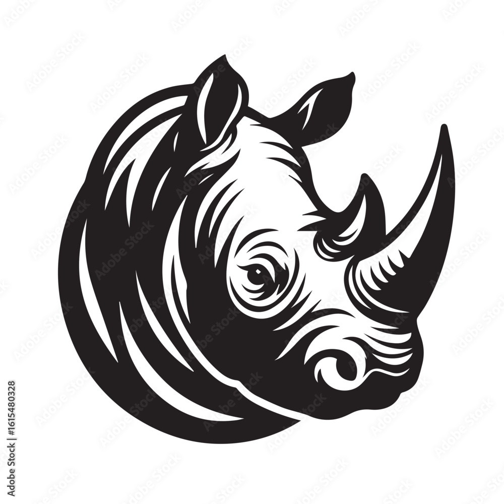 Fototapeta premium rhino logo vector