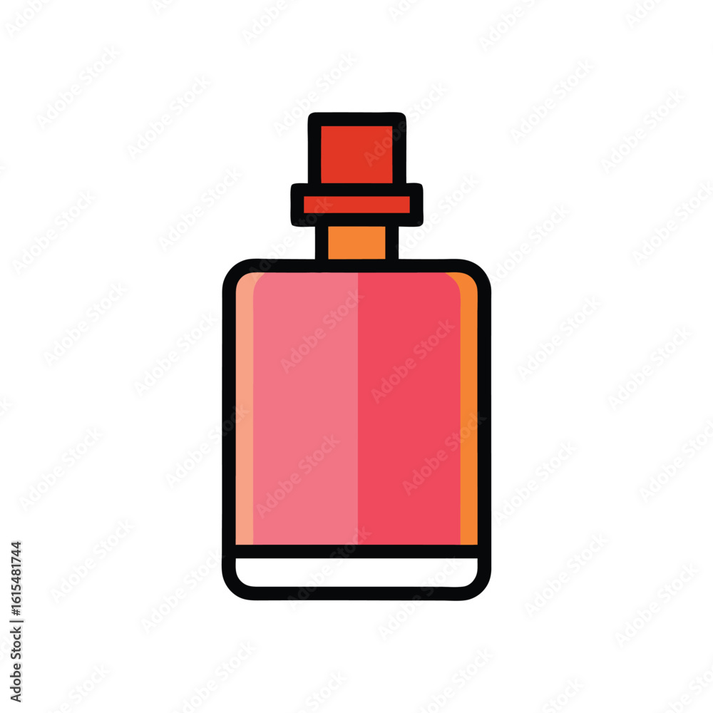 bottle of perfume isolated vector art illustration on white background bottle of perfume isolated vector art illustration on white background
