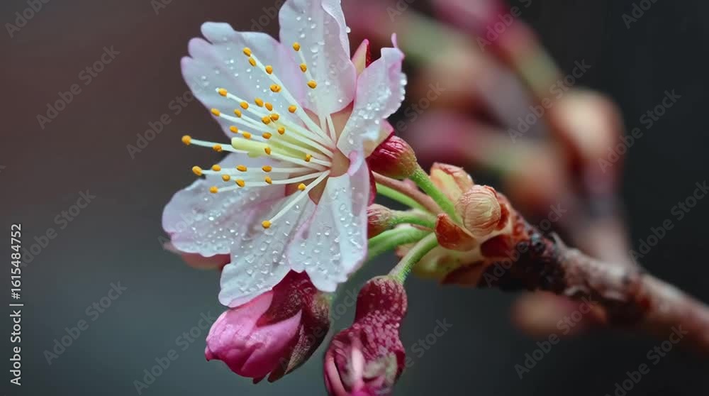 close up of pink Cherry blossoms flower