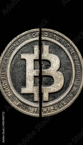 Split digital currency coin