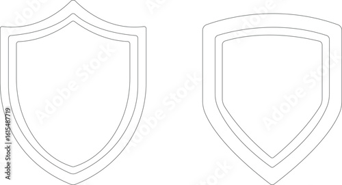 protect shield icon set.Military, Ornate, Armour, Emblem, Protection, Security, Guard.Shield badge quality symbol isolated on transparent background. Design elements for safety and protection.