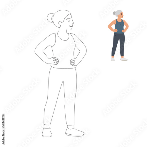 Lifestyle images about plus-size athletes in real workout sessions and older people exercising illustration