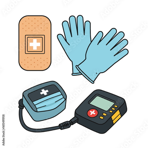 Medical Supplies and Equipment Illustration