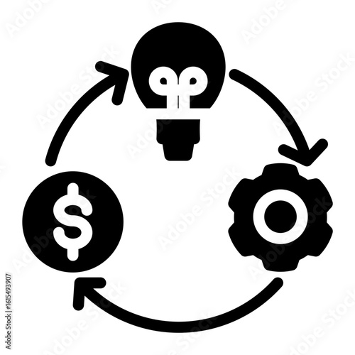 Business Strategy Innovation Icon from Business Opportunity Collection (Solid Style)