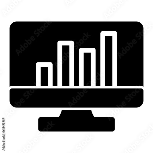Data Analytics Statistics Icon from Business Opportunity Collection (Solid Style)