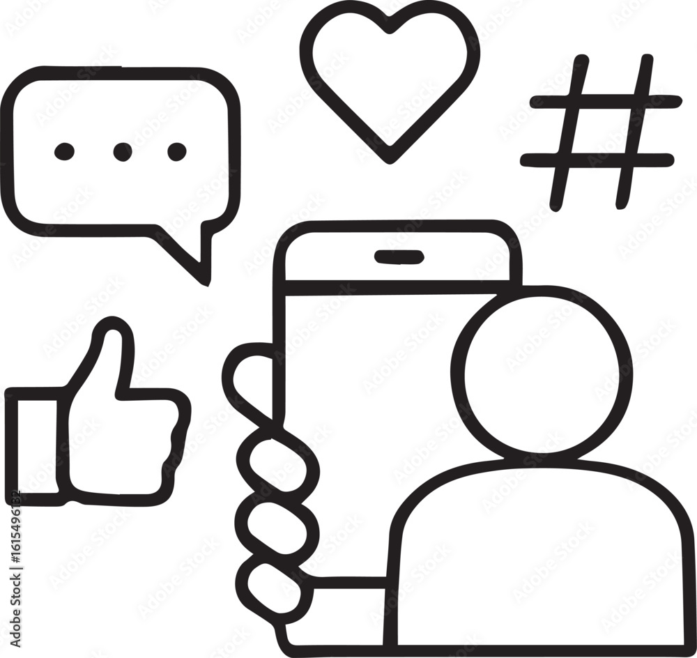 Digital Social Media Interactions icon Digital Social Media Interactions icon