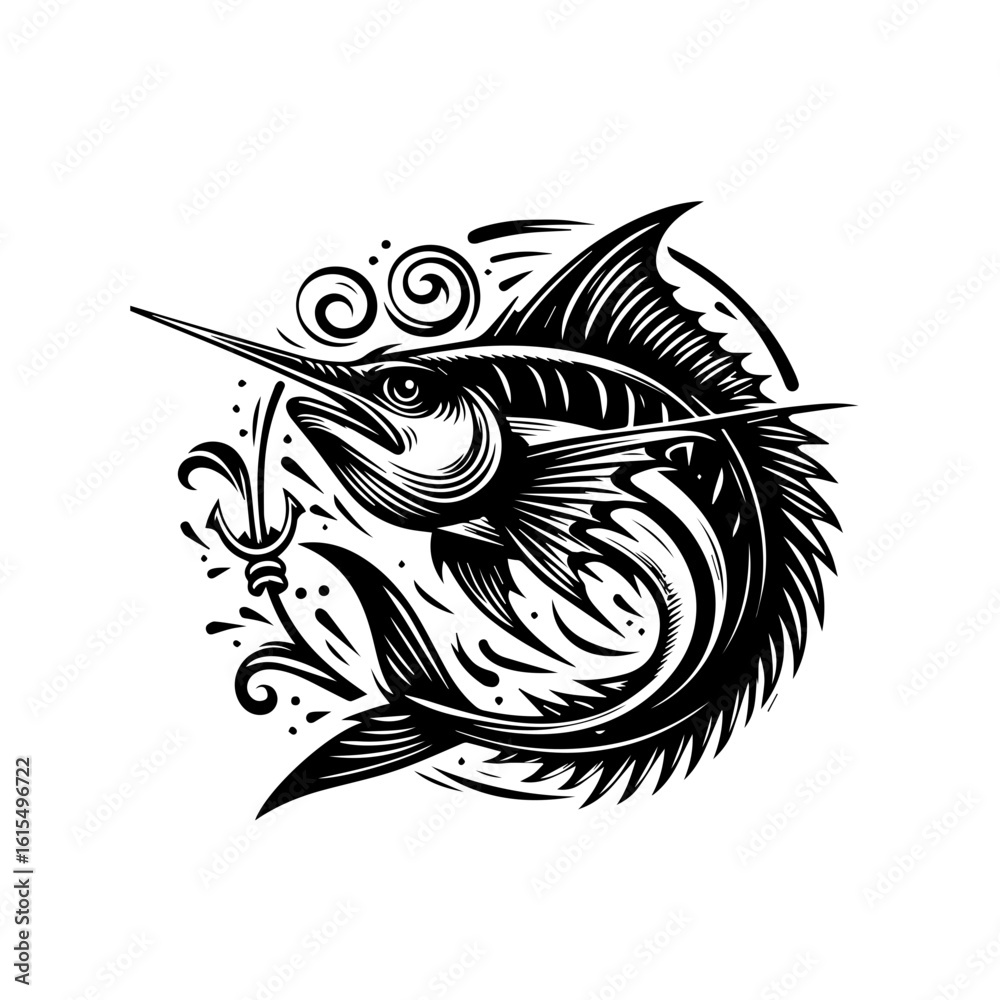 Obraz premium fish tattoo vector