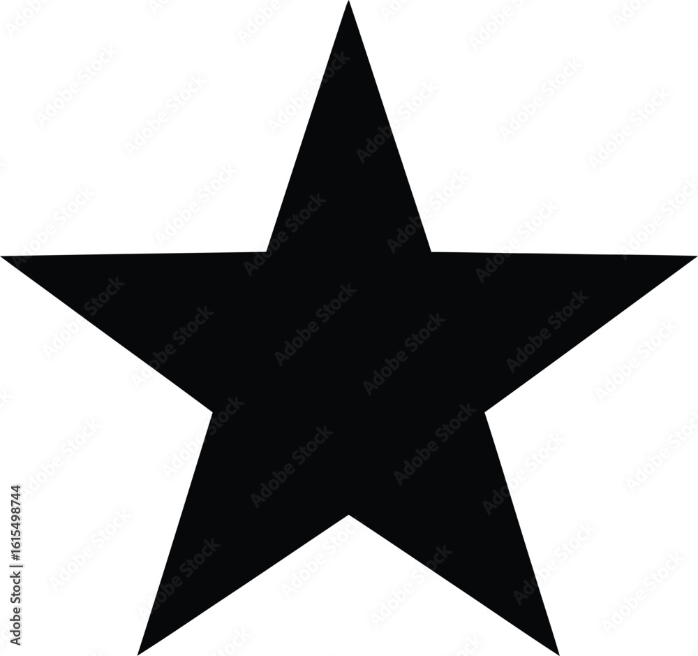 A simple black five pointed star shape on a clean white background A simple black five pointed star shape on a clean white background
