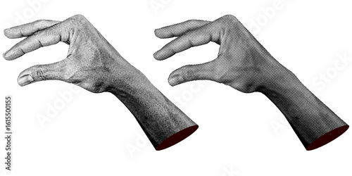 Tableau sur toile 2 style Halftone hands collection