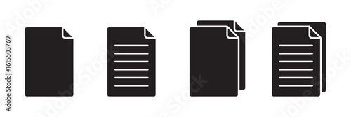 document icon set vector on white background . eps 10 