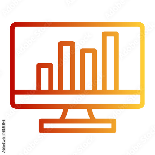 Data Analytics Statistics Icon from Business Opportunity Collection (Outline Gradient Style)